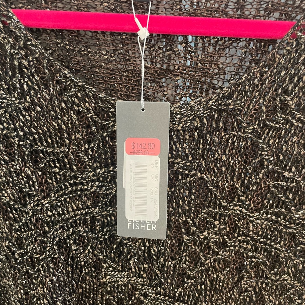 NWT Eileen Fisher Mixed Brown Knit Sweater Size Medium - Picture 3 of 3